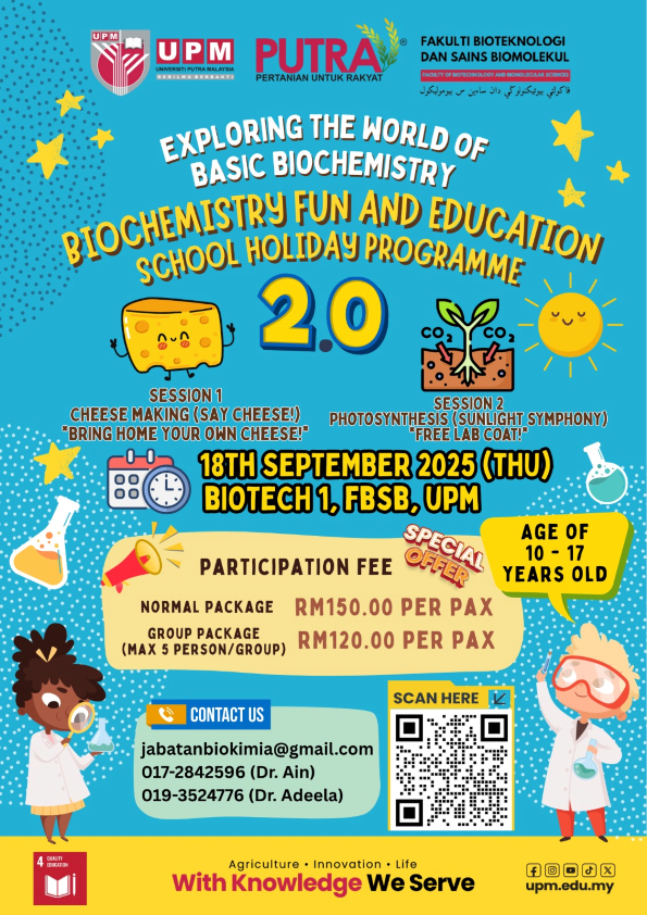 Biochemistry Fun and Education School Holiday Programme 