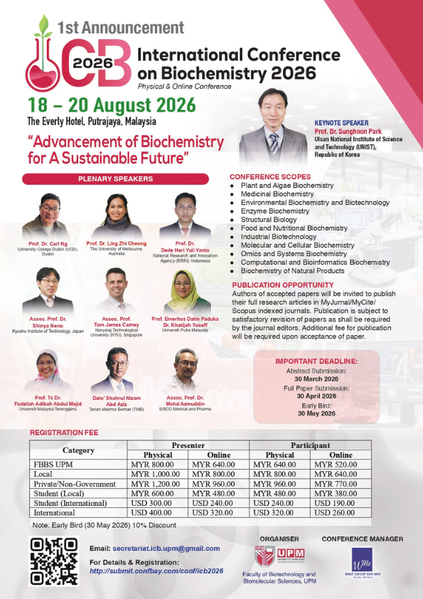 International Conference on Biochemistry 2026 (ICB2026) 