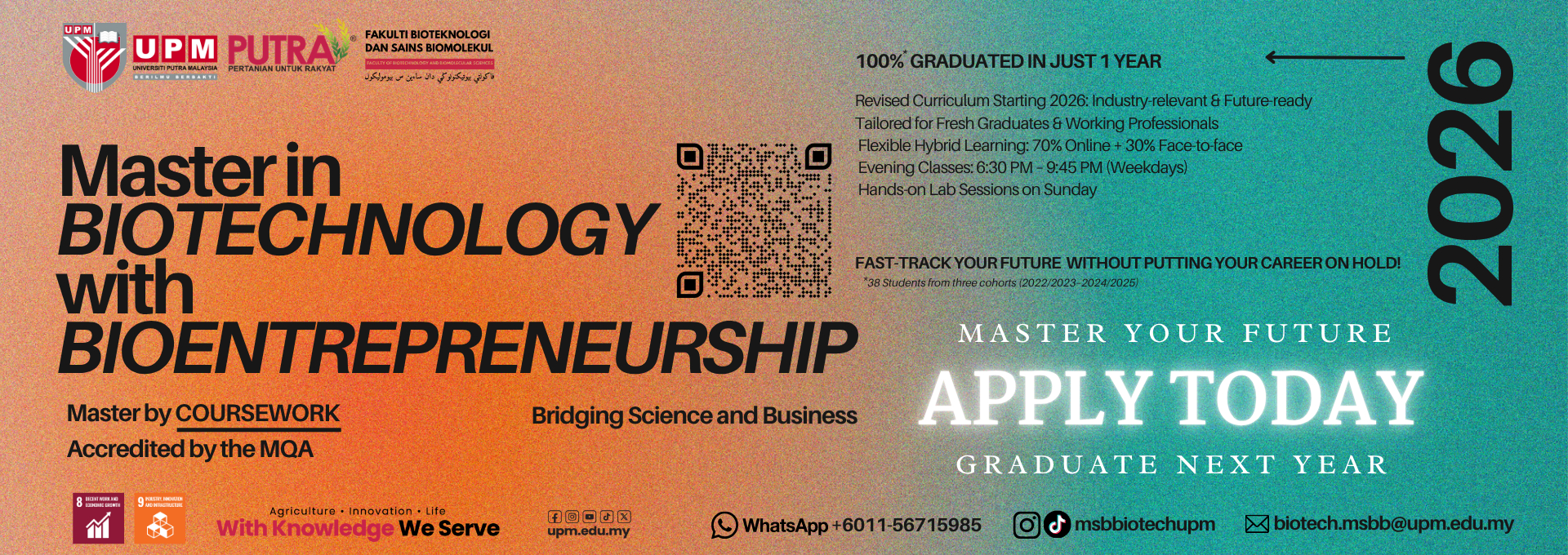 Master in Biotechnology with Bioentrepreneurship